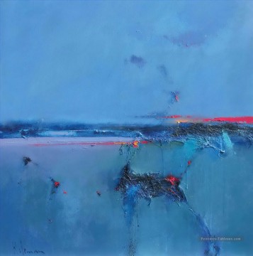 Cobalt Aube abstrait paysage marin Peinture à l'huile